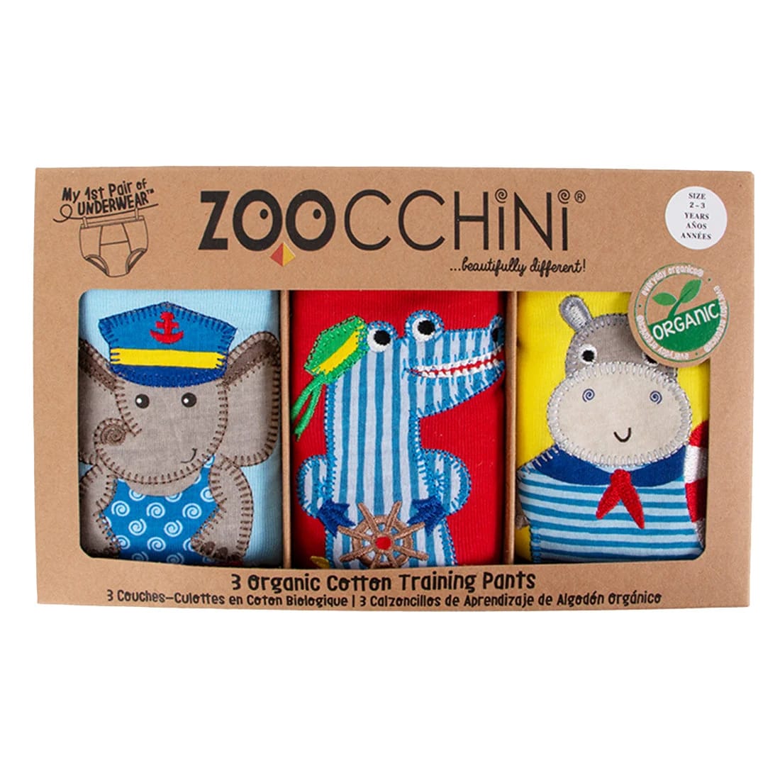 Toddler Organic Potty Training Pants (3-pk), Maritime Mates