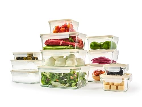 Glasslock Sens 24-Piece Glass Food Storage Set