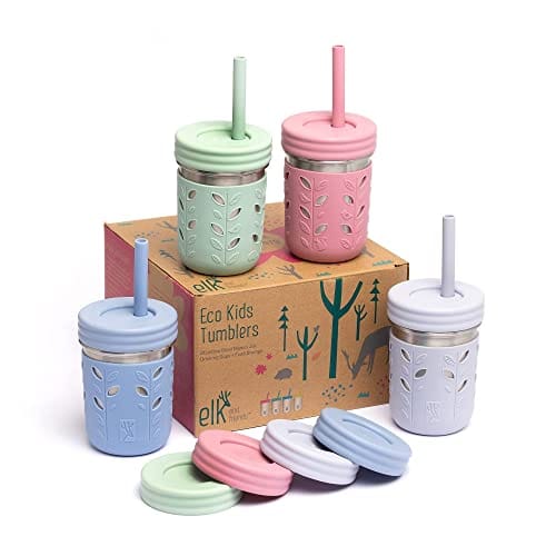 Elk & Friends 10oz Stainless Steel Kids Tumblers, 4-Pack