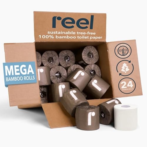 Reel Premium 3-Ply Bamboo Toilet Paper, 24 Rolls