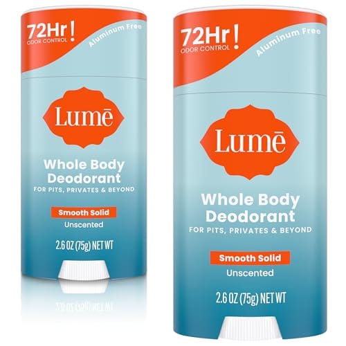 Lume Whole Body Deodorant Solid Stick, Unscented