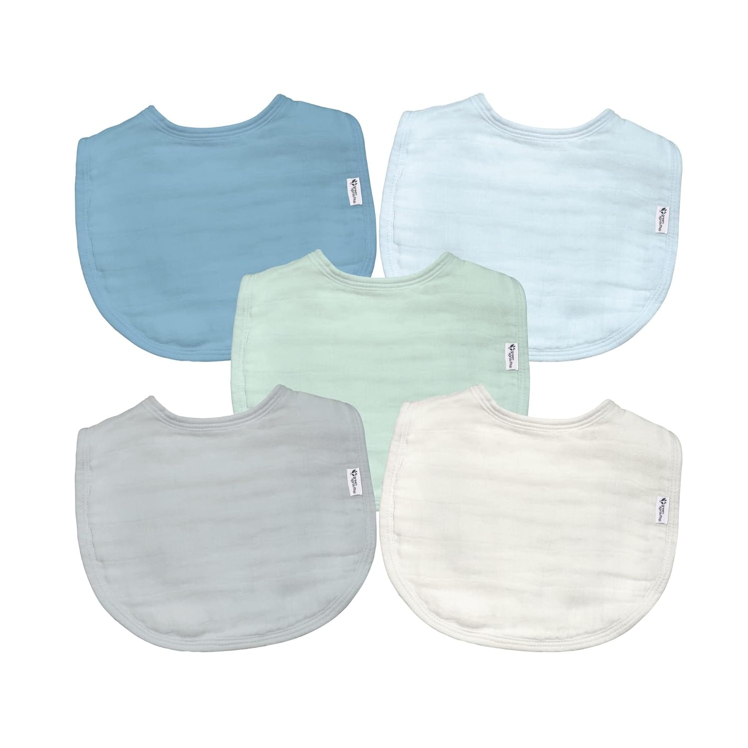 green sprouts Organic Muslin Bibs 5-Pack