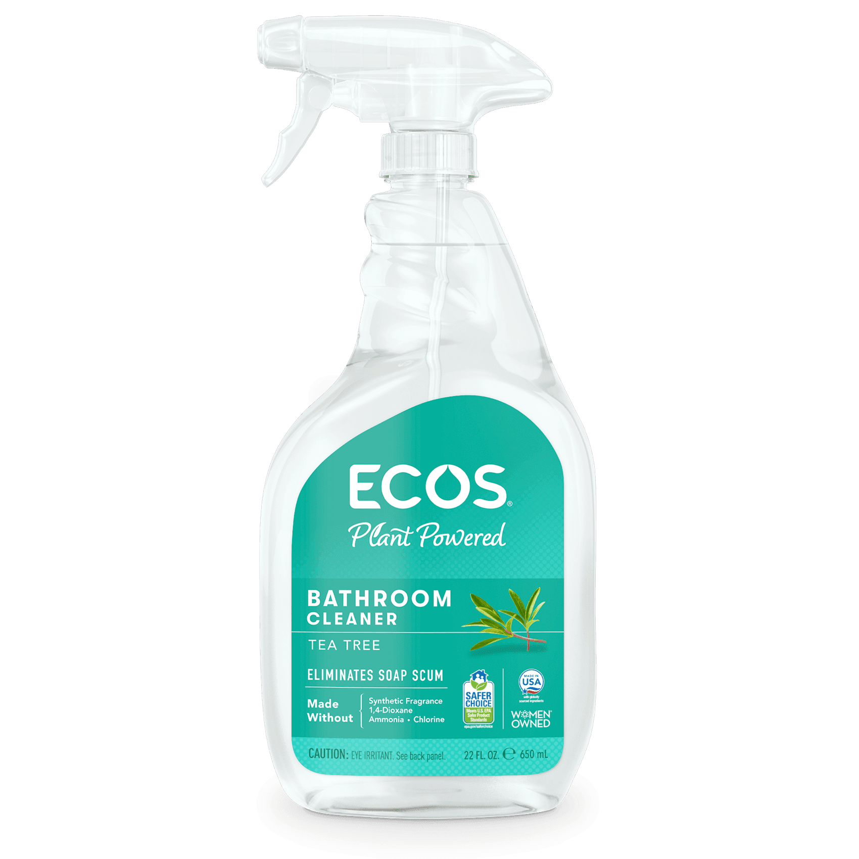 ECOS Shower & Bathroom Cleaner, Tea Tree, 22 fl oz