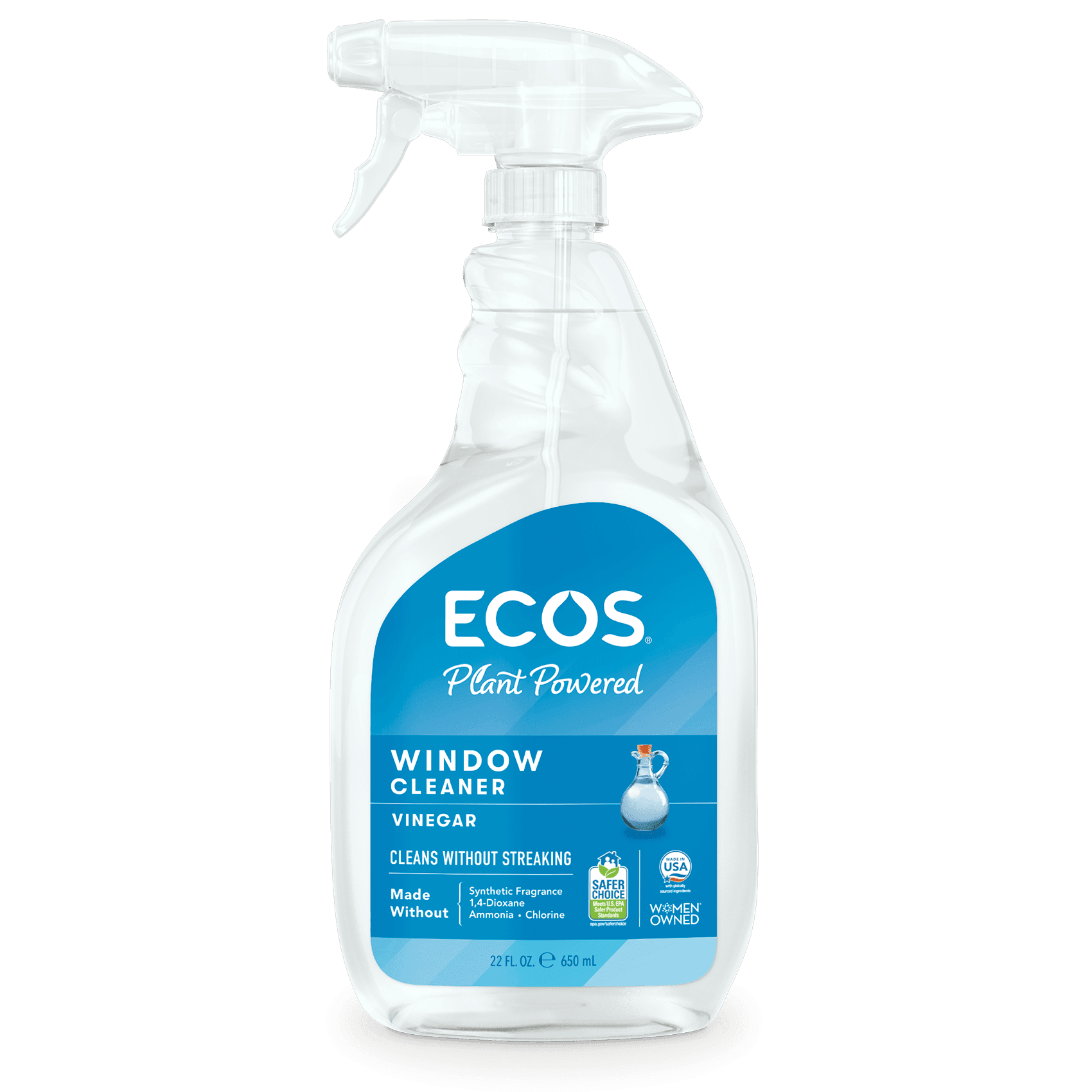 ECOS Window Cleaner, Vinegar, 22 oz