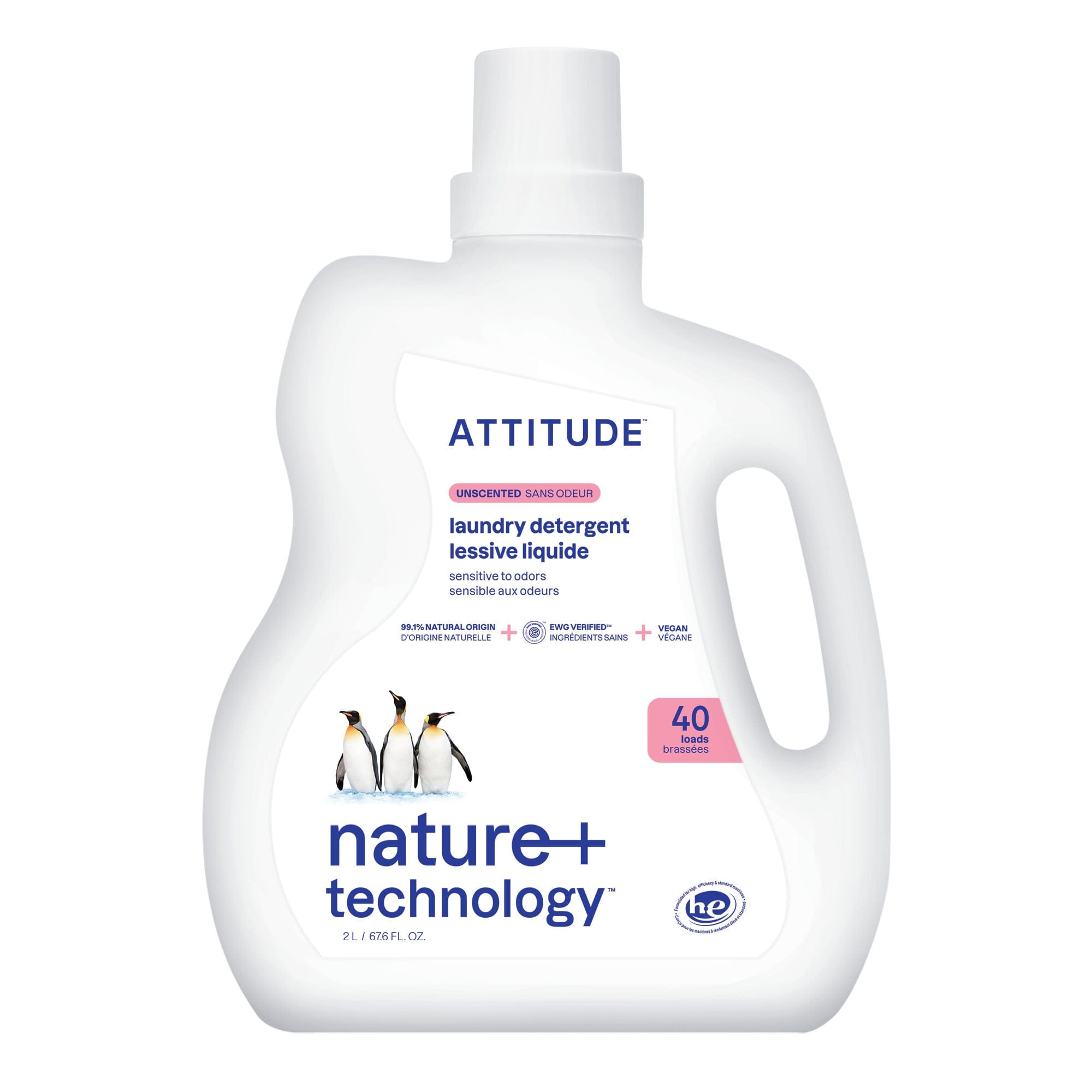 ATTITUDE Liquid Laundry Detergent, Unscented