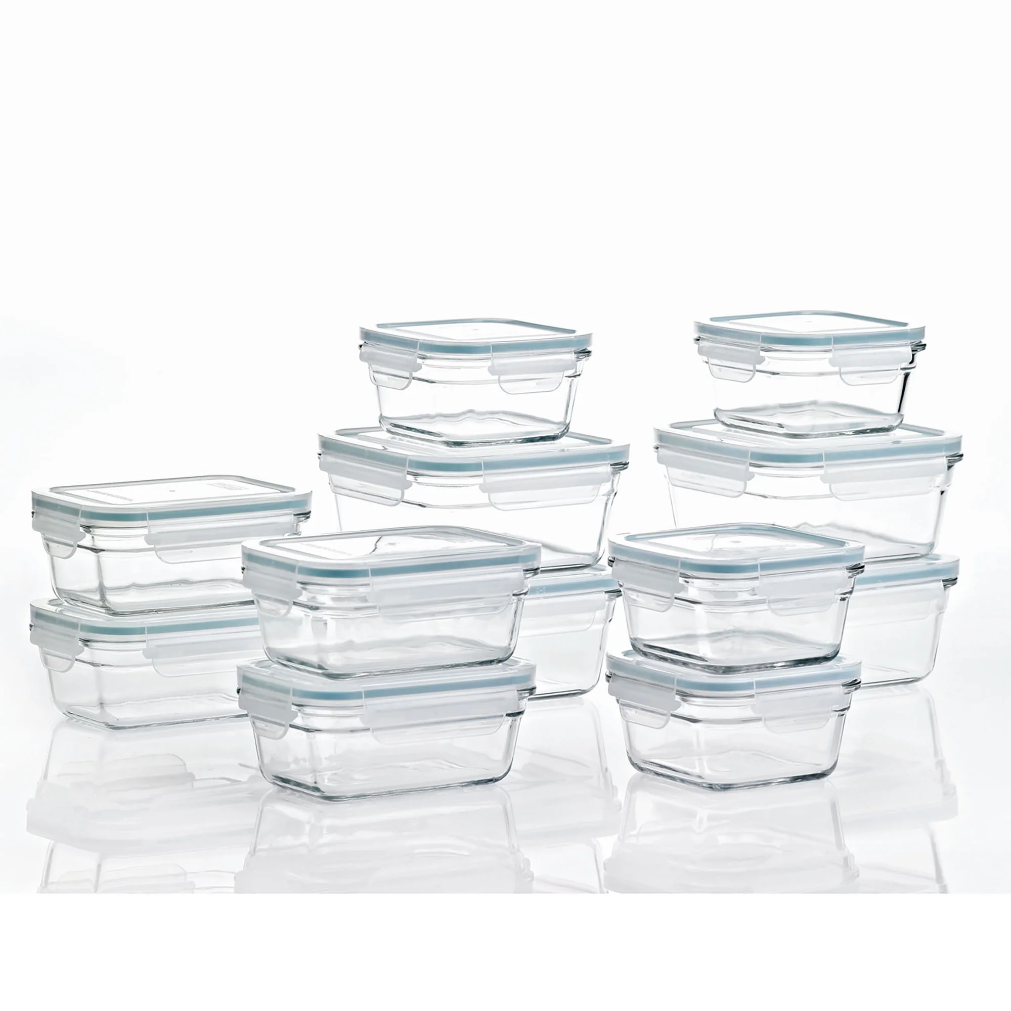 Glasslock Sens 24-Piece Glass Food Storage Set