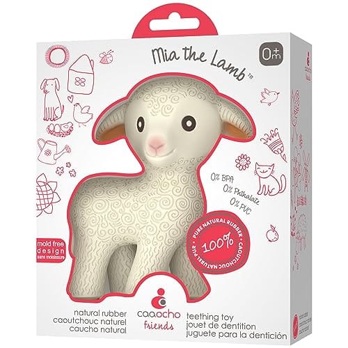 CaaOcho Mia the Lamb Natural Rubber Teether
