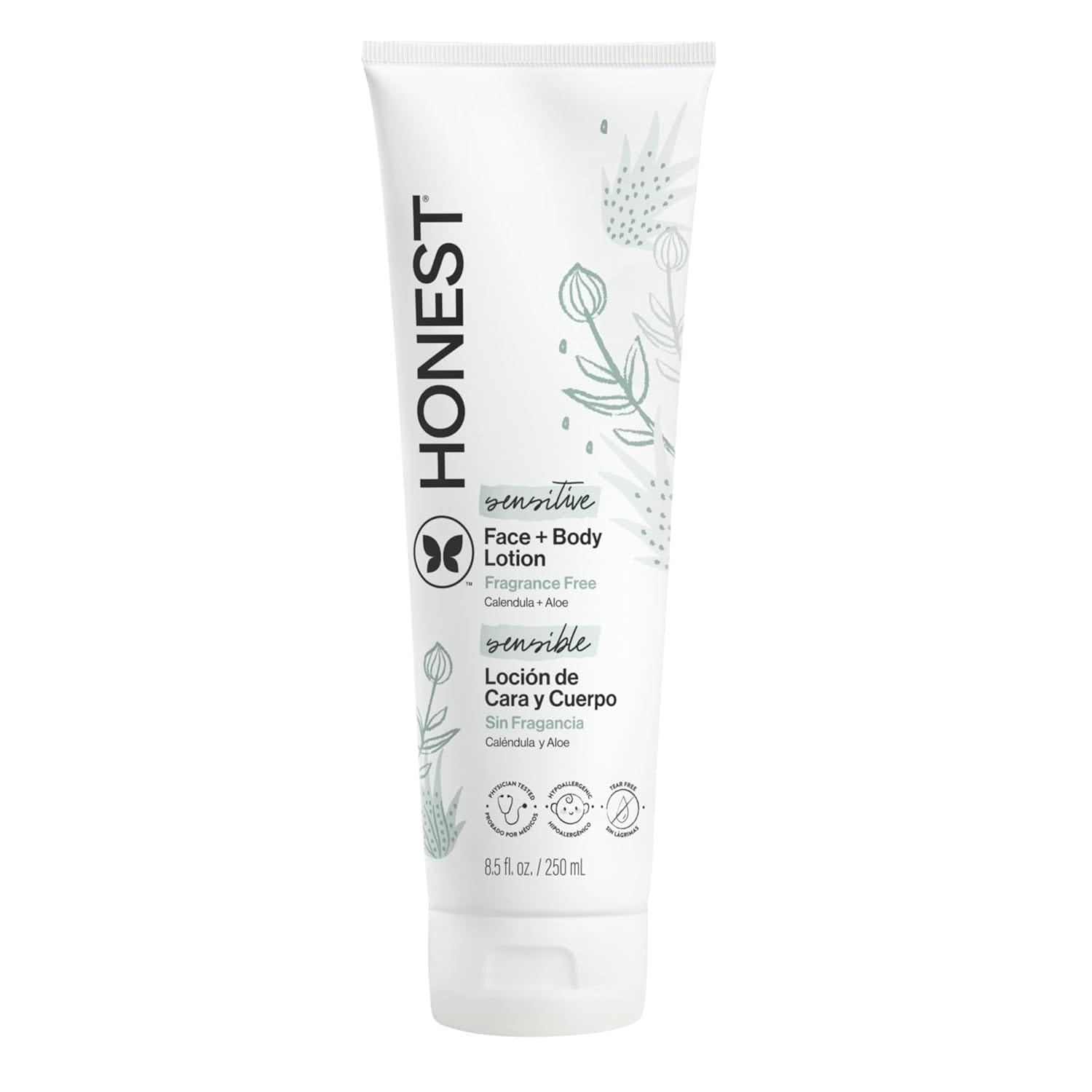 The Honest Company Sensitive Face + Body Lotion, Fragrance Free