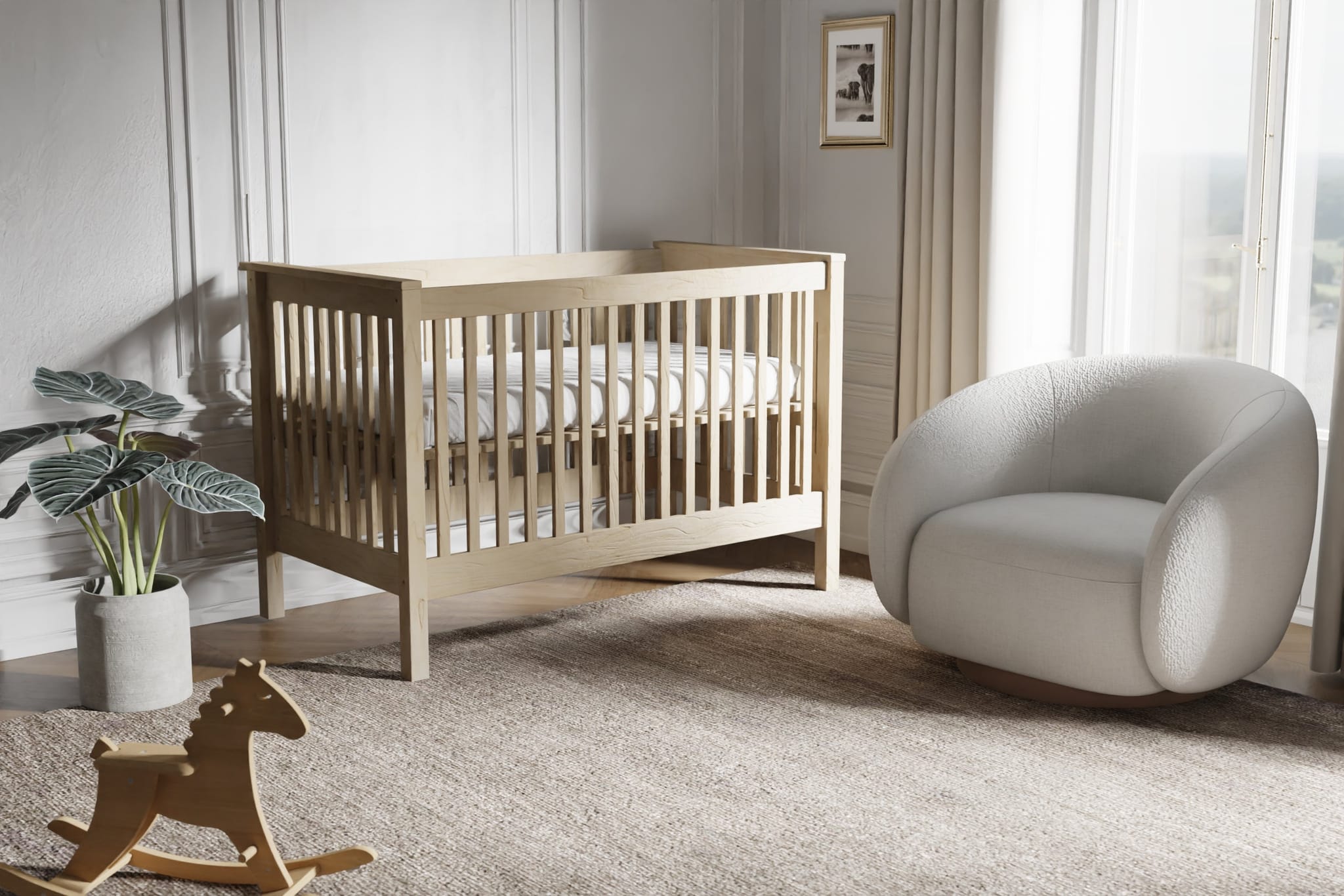 Green Cradle Gratitude Slat Crib