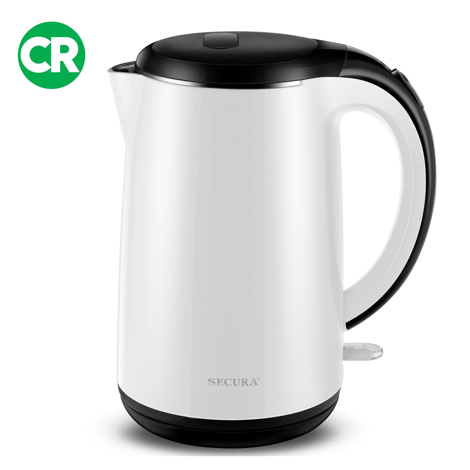 Secura Original Stainless Steel Double Wall Electric Water Kettle, 1.8 Quart